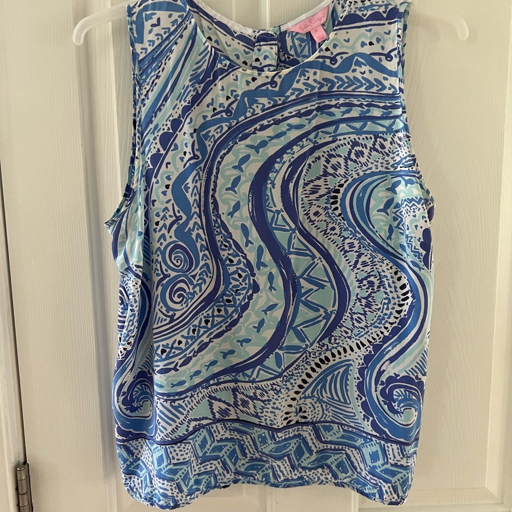 Lilly Pulitzer Blue Sleeveless Tank Top